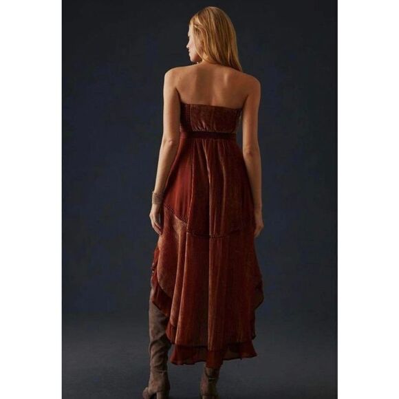 New Anthropology Velvet Asymmetrical Dress Size 14 - Picture 4 of 8